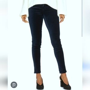 NWT Silver Jeans Aiko Navy Velvet Skinny Jeans